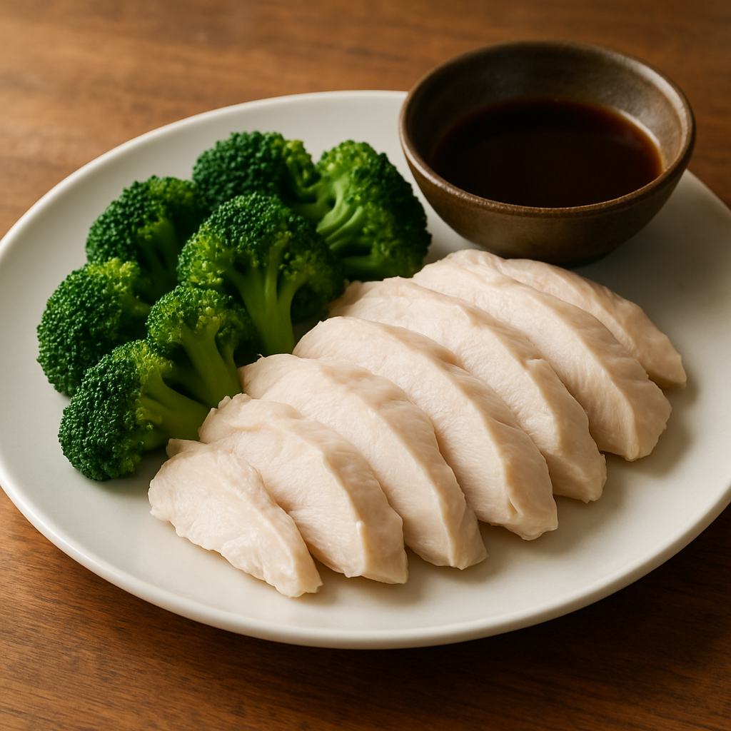 蒸し鶏と温野菜