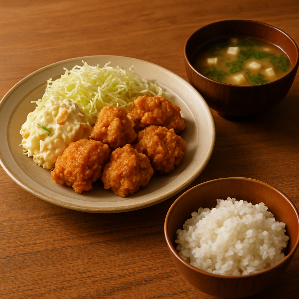 お惣菜+味噌汁